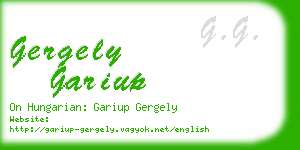 gergely gariup business card